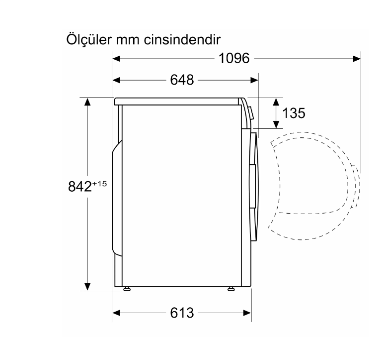 Bosch WQG244C1TR 9 kg Çamaşır Kurutma Makinesi