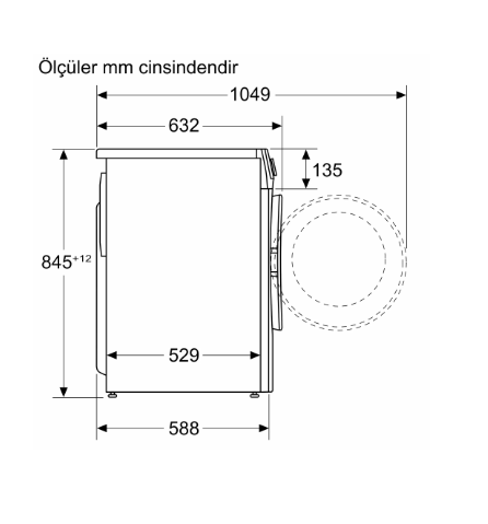Profilo CGA252Z0TR 10 kg 1200 Devir Çamaşır Makinesi
