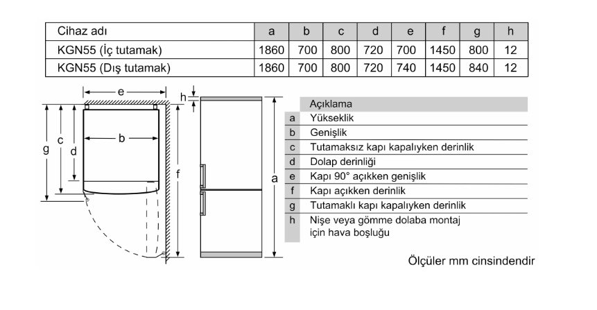 Profilo BD3055IECN Kombi No Frost Buzdolabı
