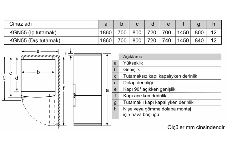 Profilo BD3055WECN Kombi No Frost Buzdolabı