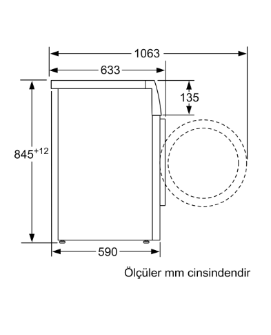 Profilo CMN12190TR 9 kg 1200 Devir Çamaşır Makinesi