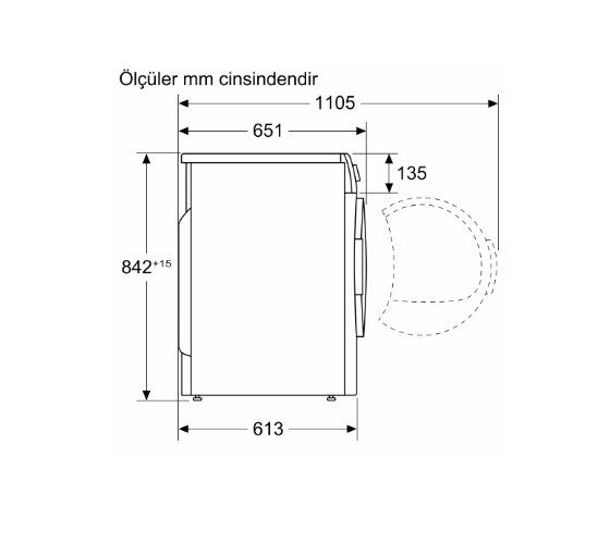 Profilo KM8611HTR 8 kg Çamaşır Kurutma Makinesi