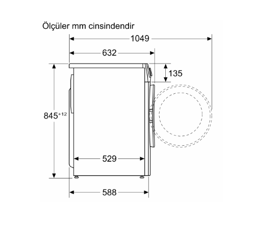Profilo CGA142ZXTR 1200 Devir 9 kg Çamaşır Makinesi