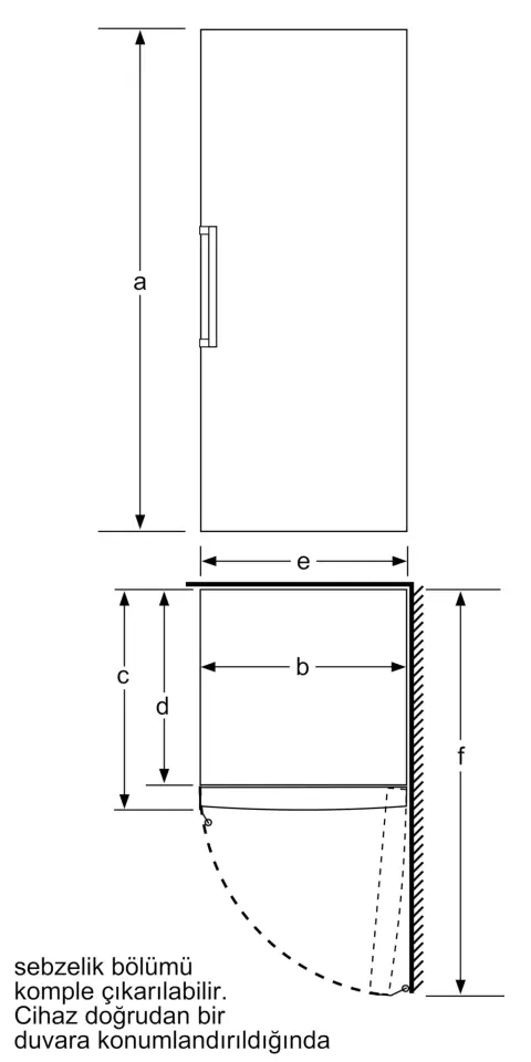 PROFİLO DF1029WEVV Solo Derin Dondurucu 161 x 60 cm Beyaz